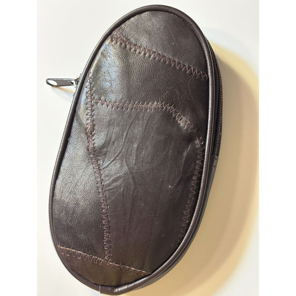 Soft Lambskin Patchwork Zippered Case for Glasses, Other